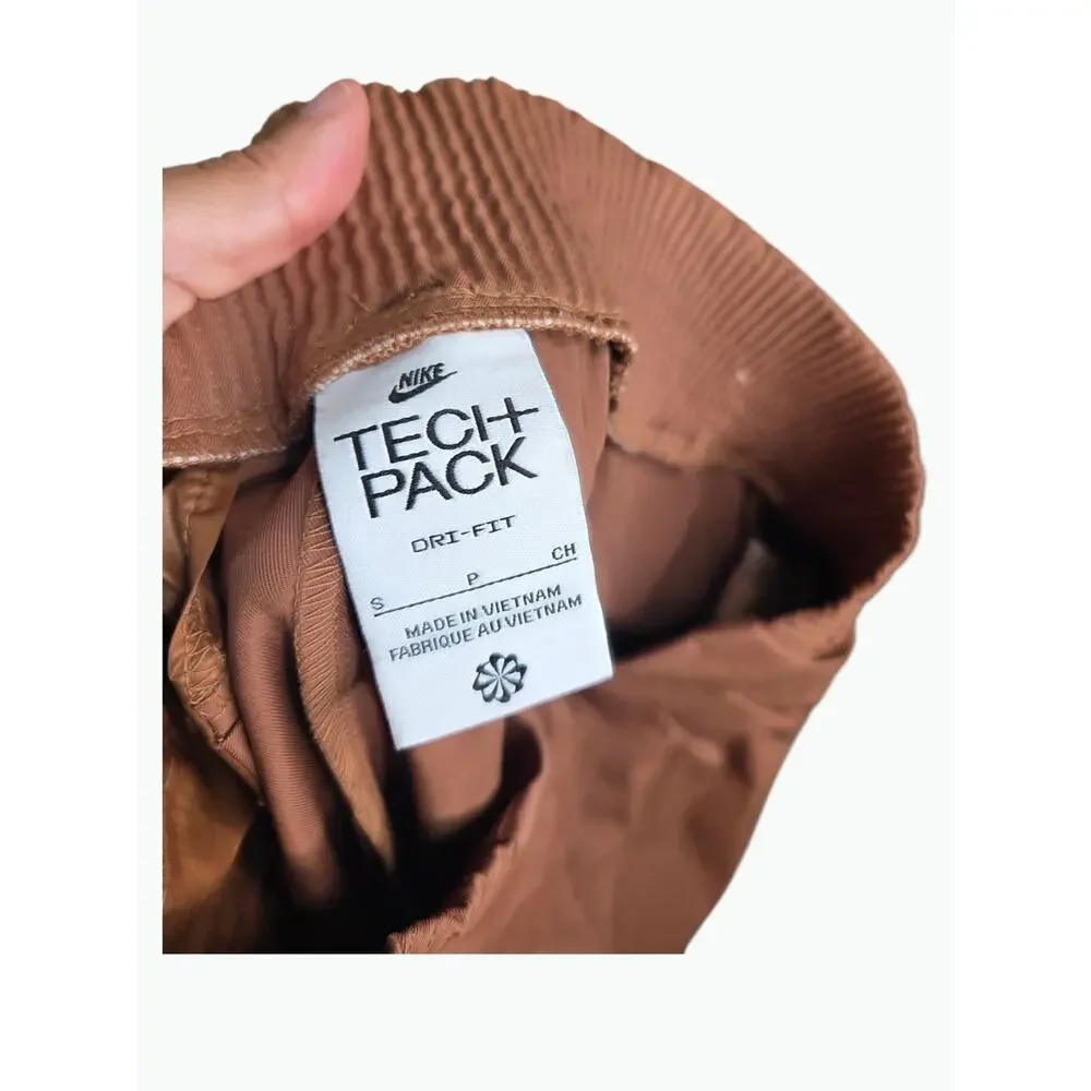 Nike Dri-FIT Tech Pack High Waisted Trousers Tan Brown Women's Small